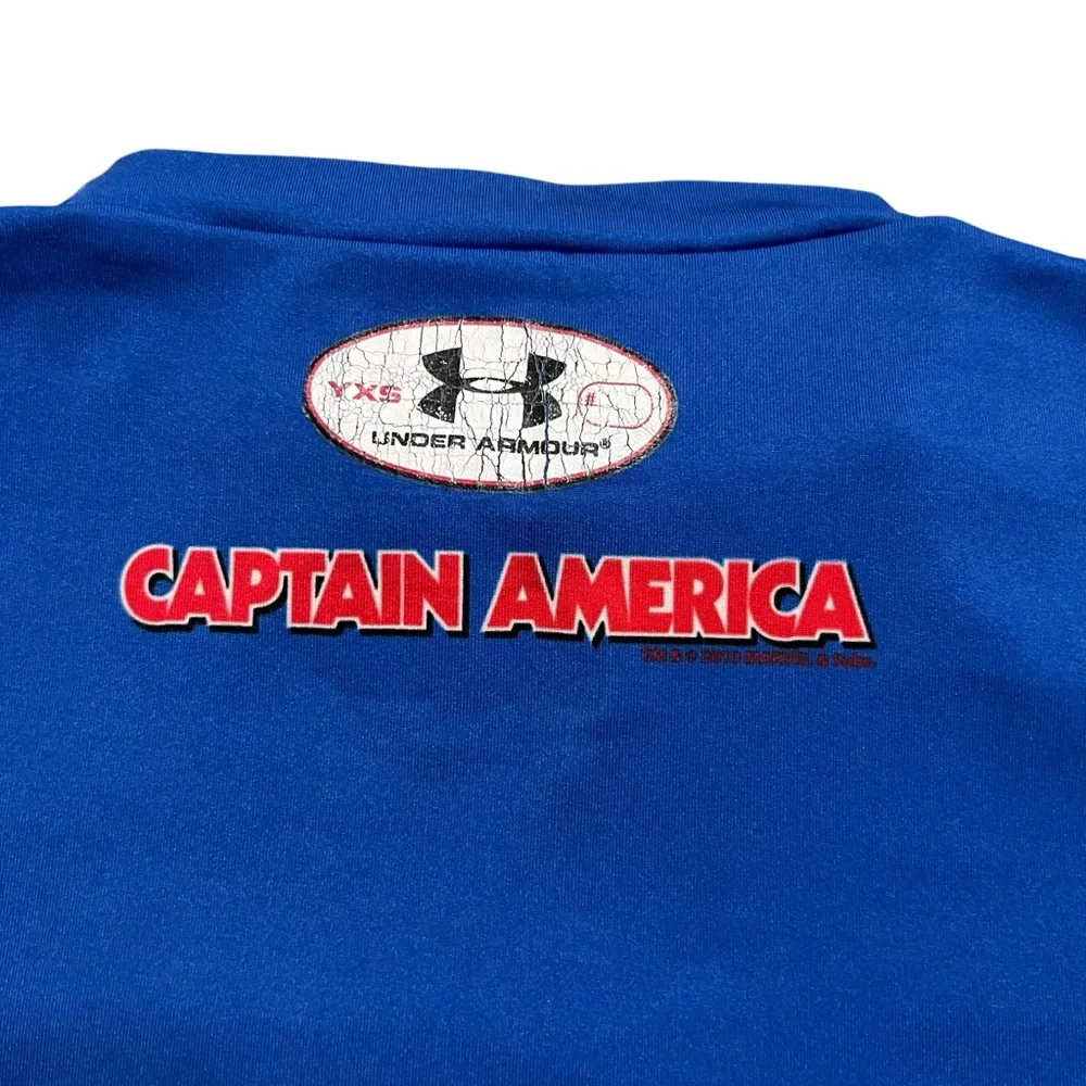Under Armour YXS Youth XS Marvel Captain America Heat Gear Shirt